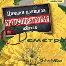 Цинния Крупноцветковая Желтая